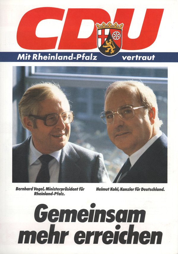 CDU-Plakat mit Kohl und Vogel