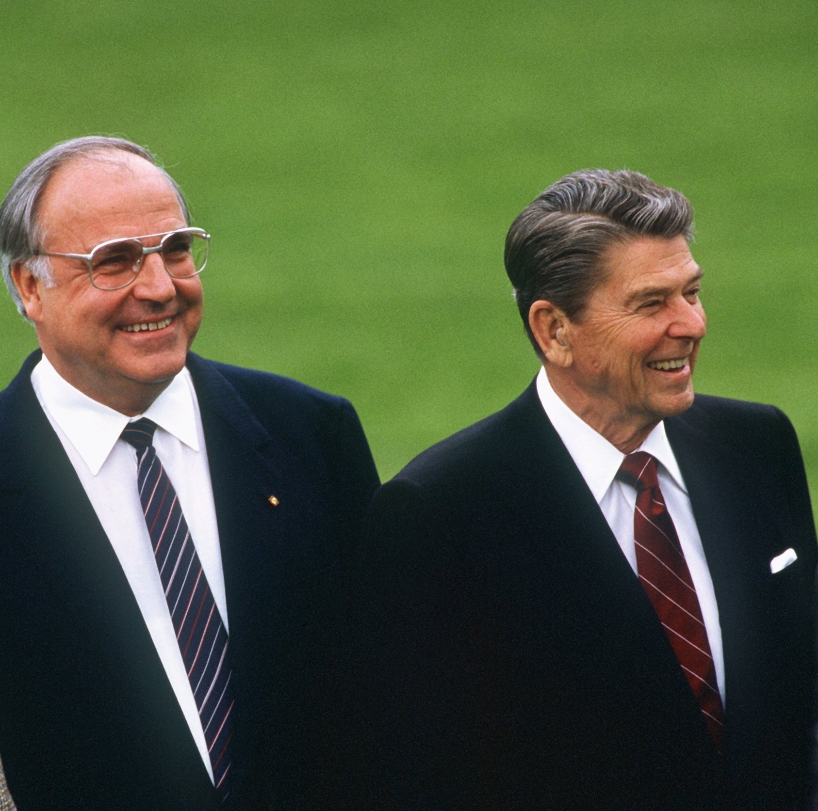 Aufnahme von Margaret Thatcher, Helmut Kohl und Ronald Reagan