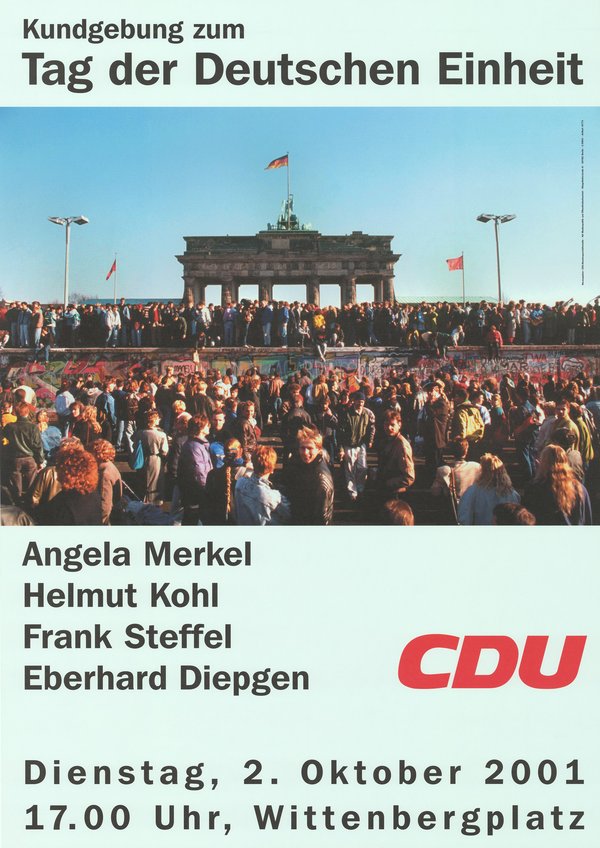 CDU-Plakat Kundgebung zum Tag der Deutschen Einheit