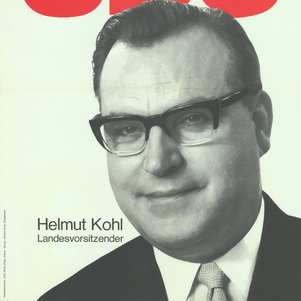 CDU Plakat mit Helmut Kohl