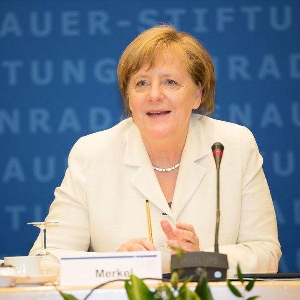 Portrait-Aufnahme von Angela Merkel bei der Krone-Ellwanger-Tagung 2017