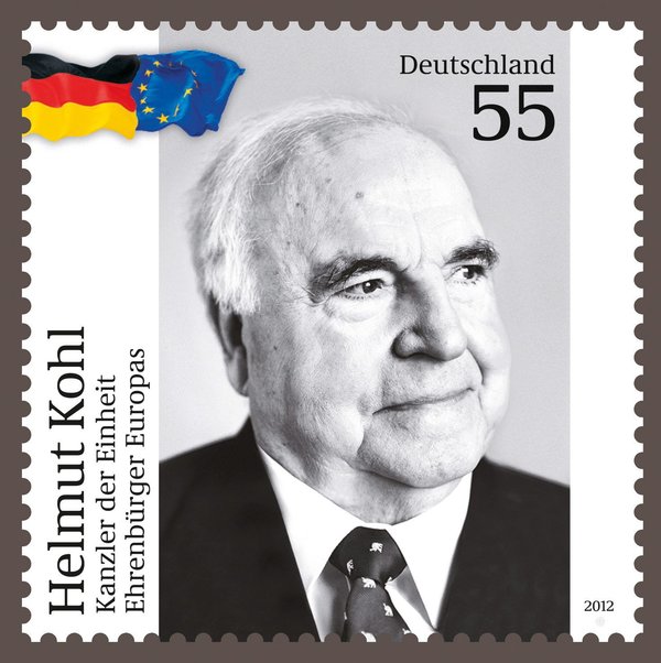 Briefmarke mit Helmut Kohl Motiv